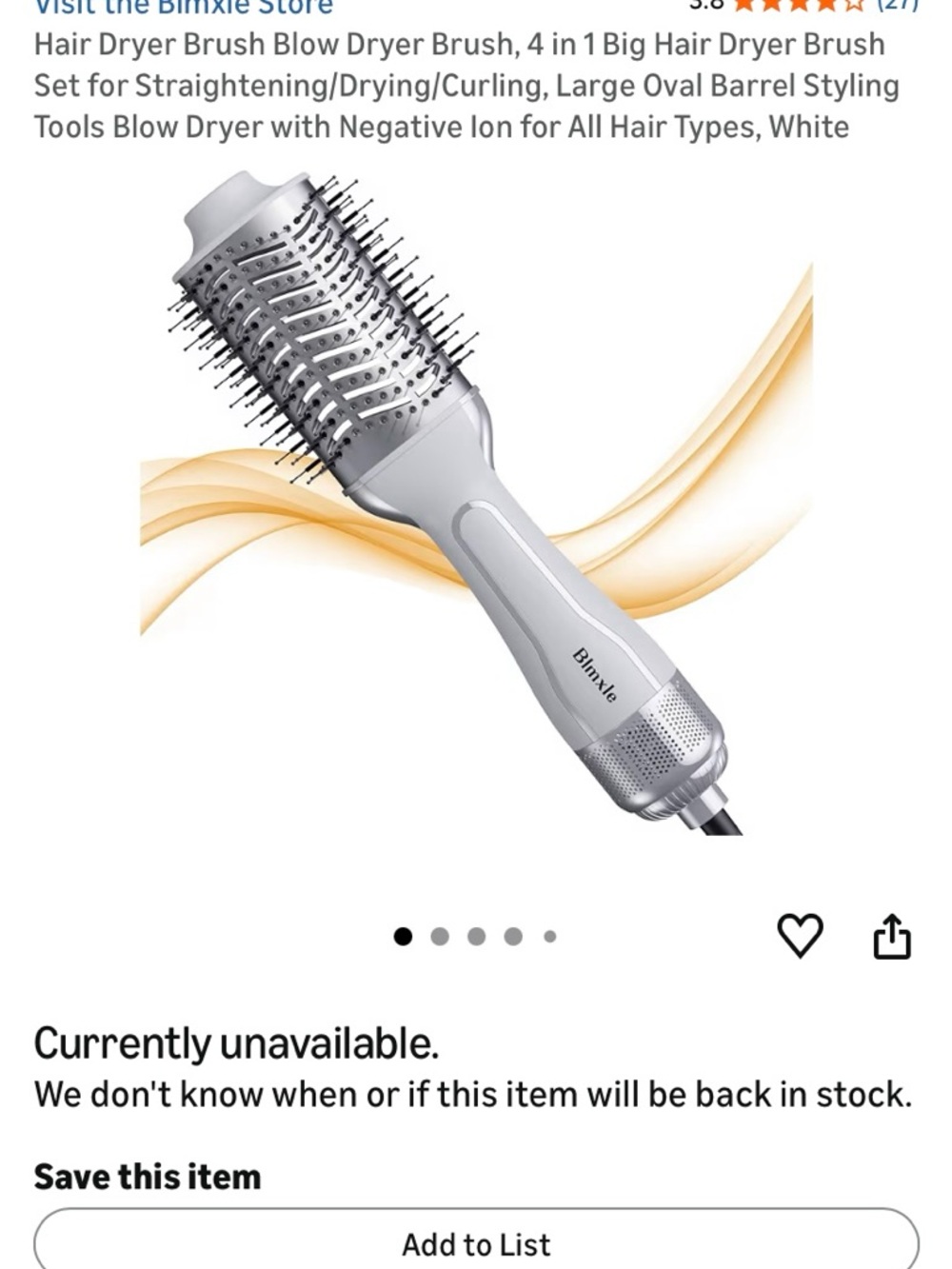 Styling Blow Dryer Brush, Hair Volume Powder, Goody Headwrap and Comb Set - Picture 6 of 16